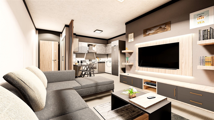 شقق 1 + 1 ، 2 + 1 ، 3 + 1 في منطقة كيبيز - أنطاليا