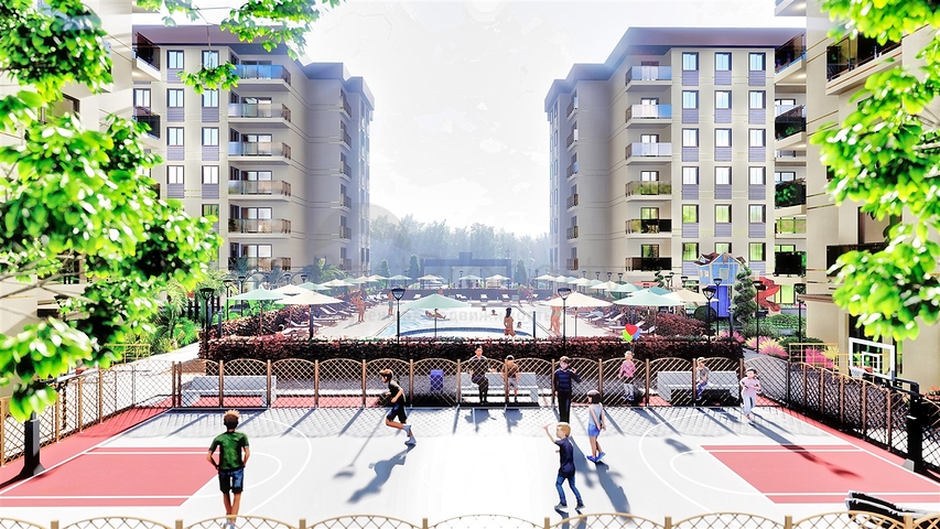 شقق 1 + 1 ، 2 + 1 ، 3 + 1 في منطقة كيبيز - أنطاليا