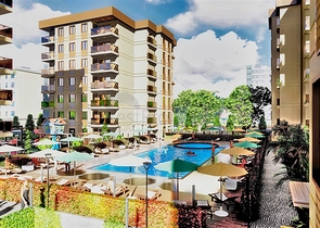 شقق 1 + 1 ، 2 + 1 ، 3 + 1 في منطقة كيبيز - أنطاليا