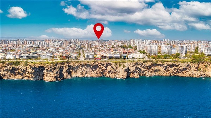 شقة بإطلالة رائعة على البحر في منطقة تشاغلايان الصغيرة - أنطاليا