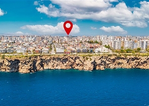 شقة بإطلالة رائعة على البحر في منطقة تشاغلايان الصغيرة - أنطاليا