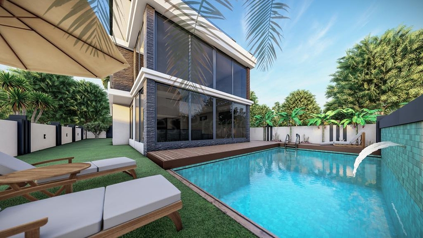 مجمع سكني حصري للفلل في منطقة غوزيل اوبا (لارا)