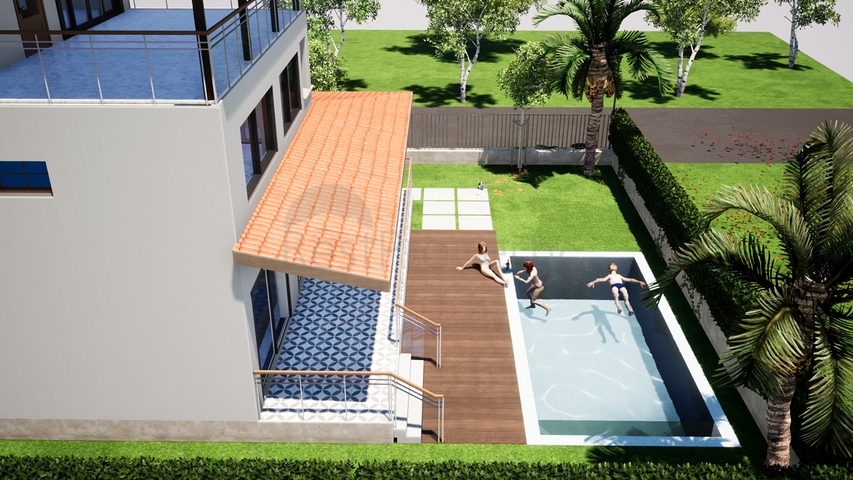 فيلا 3 + 1 قيد الإنشاء بجوار ملاعب الجولف في بيليك