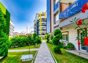 شقة 2 + 1 مع أثاث في مجمع راقي في ليمان