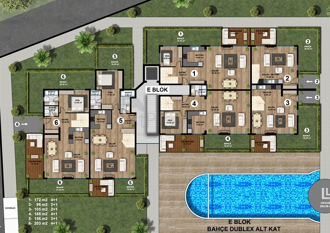 مجمع سكني جديد ببنية تحتية غنية في منطقة لارا