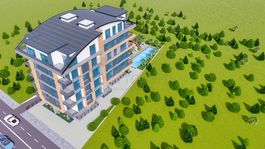 شقق 2 + 1 و 3 + 1 في مجمع جديد من المطور مراد باشا / انطاليا