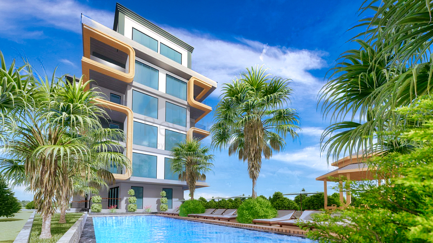 شقق 2 + 1 و 3 + 1 في مجمع جديد من المطور مراد باشا / انطاليا