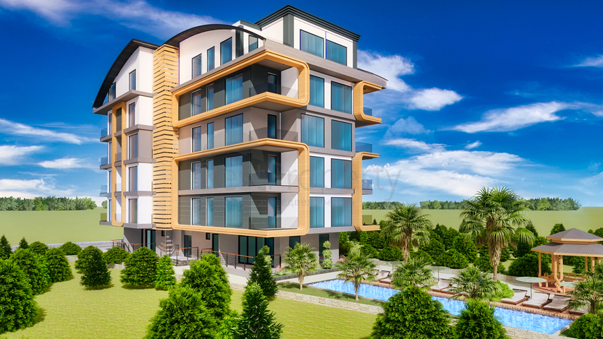 شقق 2 + 1 و 3 + 1 في مجمع جديد من المطور مراد باشا / انطاليا