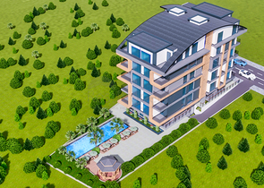 شقق 2 + 1 و 3 + 1 في مجمع جديد من المطور مراد باشا / انطاليا