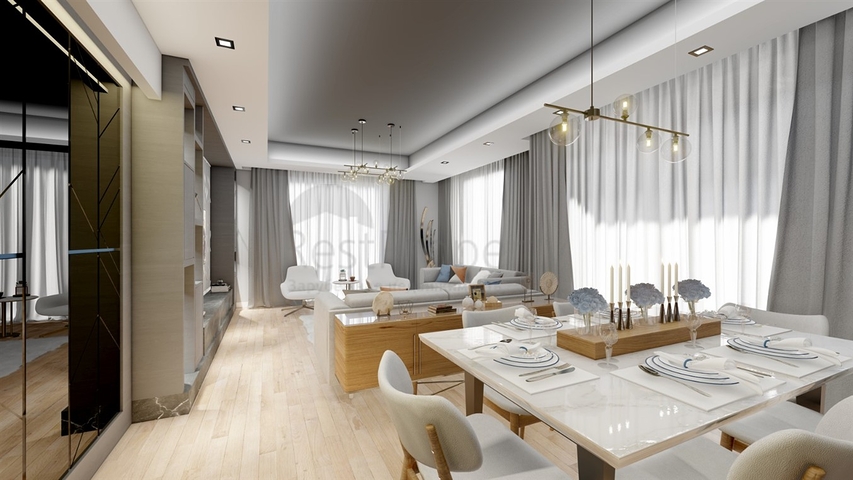 شقق 3 + 1 في مجمع جديد من المطور كيبيز / انطاليا