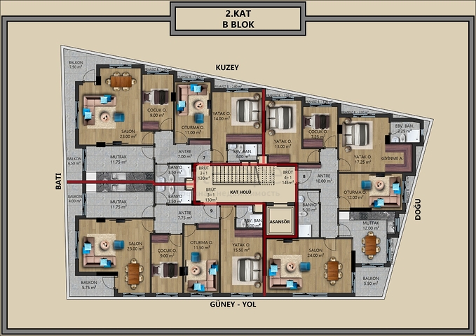 مشروع استثماري جديد في وسط مدينة أنطاليا