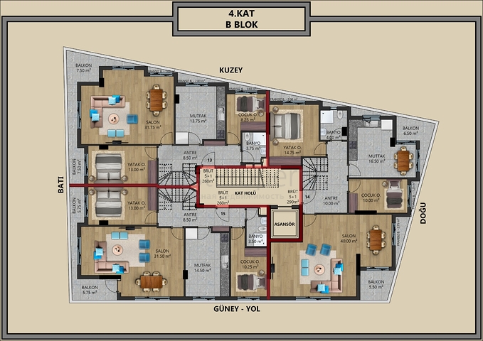 مشروع استثماري جديد في وسط مدينة أنطاليا