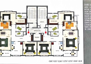 شقق 2 + 1 ، 3 + 1 في منطقة كيبيز - أنطاليا