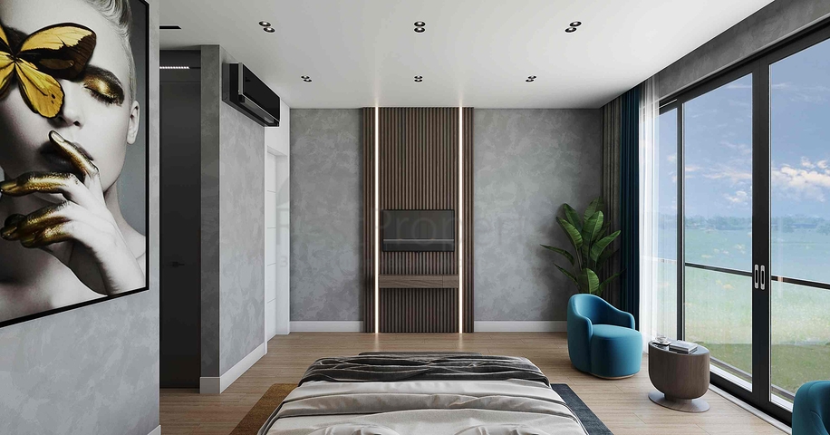 للبيع فيلا مخطط 3 + 1 في منطقة دوشيميالتي - انطاليا