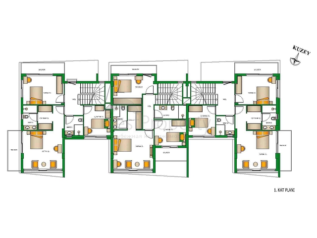 للبيع فيلا مخطط 3 + 1 في منطقة دوشيميالتي - انطاليا