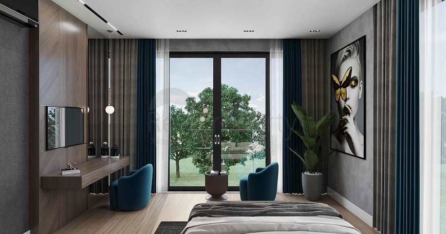 للبيع فيلا مخطط 3 + 1 في منطقة دوشيميالتي - انطاليا