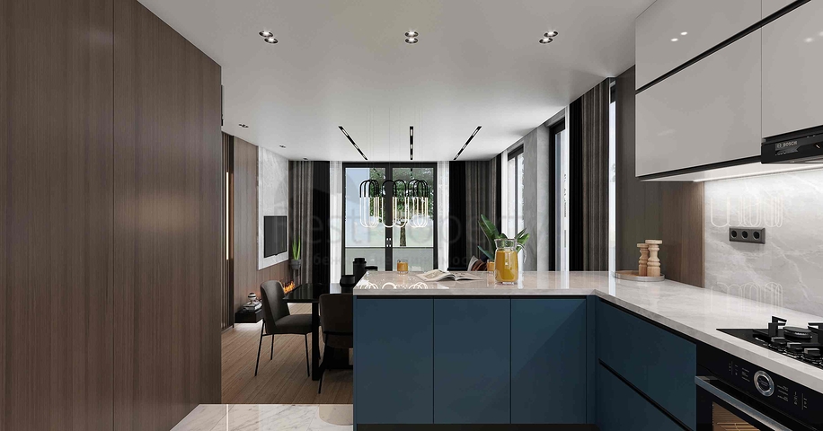 للبيع فيلا مخطط 3 + 1 في منطقة دوشيميالتي - انطاليا