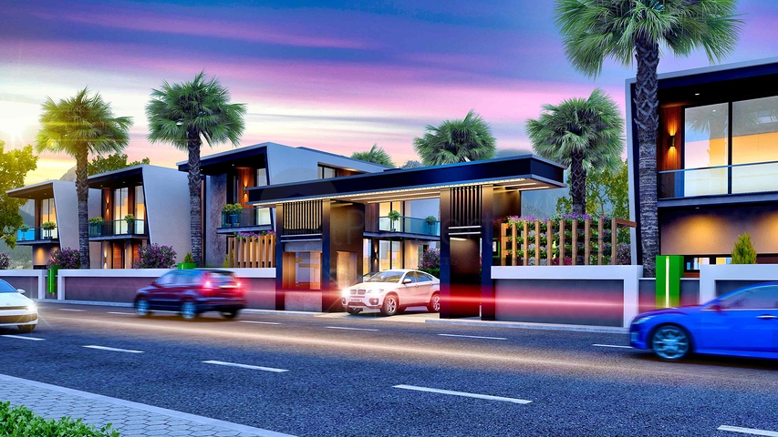 للبيع فيلا مخطط 3 + 1 في منطقة دوشيميالتي - انطاليا