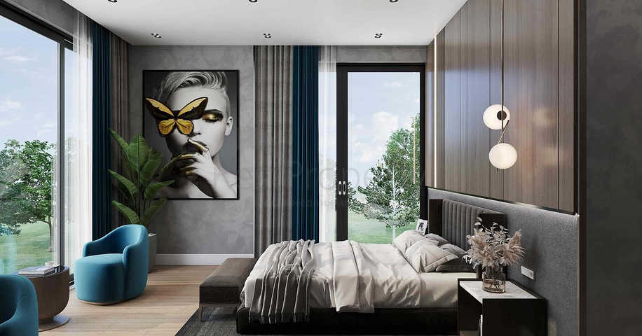 للبيع فيلا مخطط 3 + 1 في منطقة دوشيميالتي - انطاليا