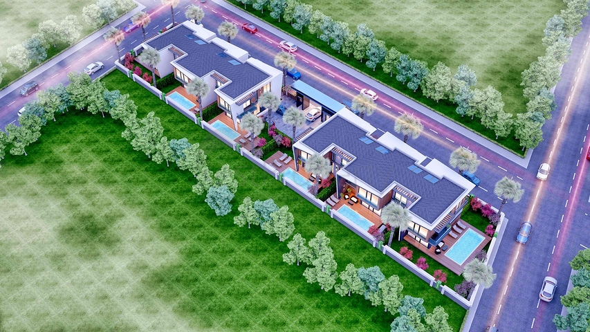 للبيع فيلا مخطط 3 + 1 في منطقة دوشيميالتي - انطاليا