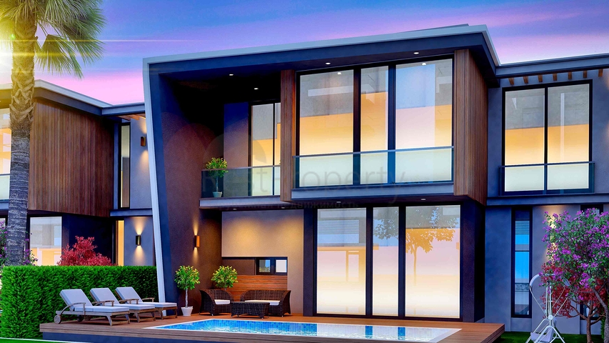 للبيع فيلا مخطط 3 + 1 في منطقة دوشيميالتي - انطاليا