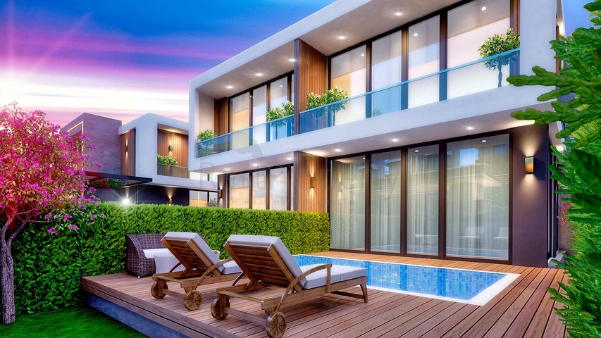 للبيع فلل 3 + 1 و 5 + 1 في منطقة دوشميالتي - أنطاليا