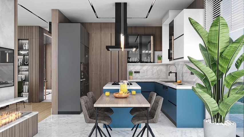 للبيع فلل 3 + 1 و 5 + 1 في منطقة دوشميالتي - أنطاليا