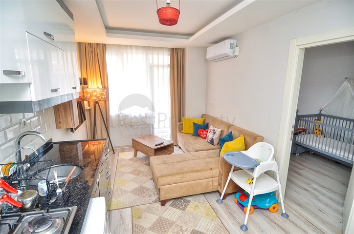 شقة 1 + 1 في منطقة يوكسيكالان - أنطاليا