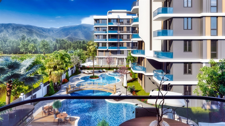 شقق 1 + 1، 2 + 1 في منطقة ألتنتاش - أنطاليا