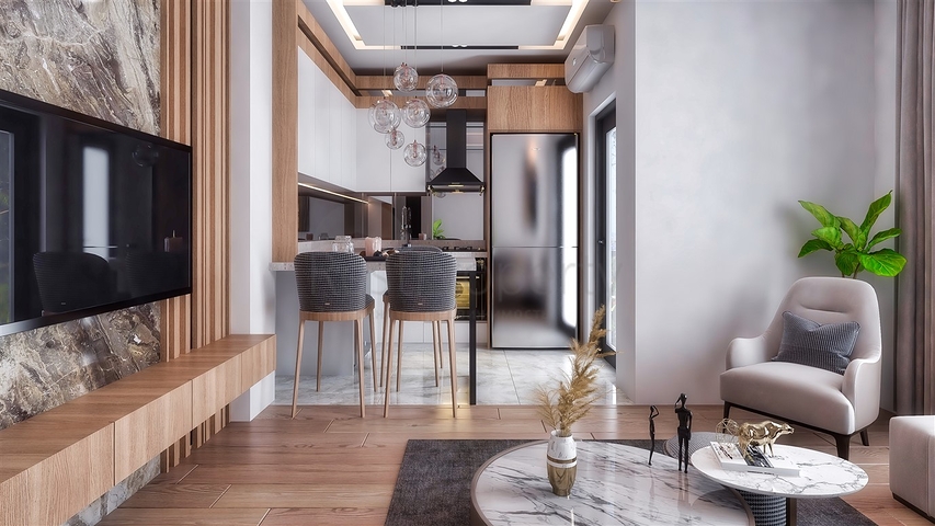 شقق 1 + 1، 2 + 1 في منطقة ألتنتاش - أنطاليا