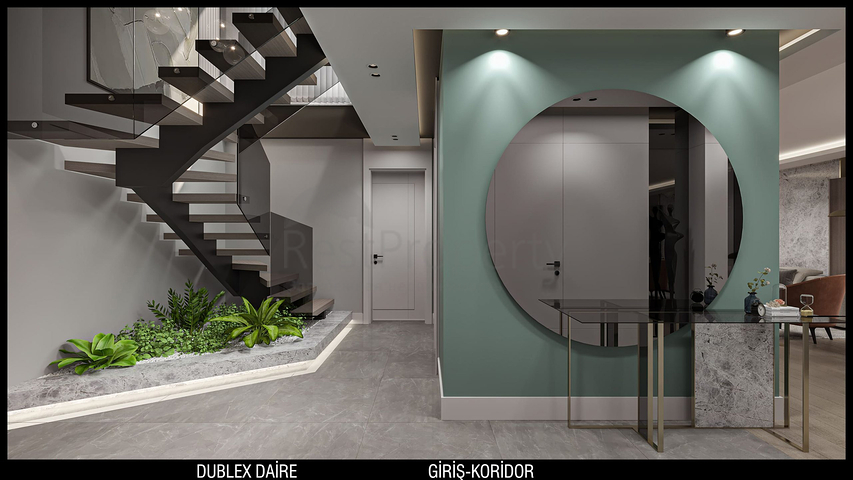 تخطيط شقق 3 + 1 ، 4 + 1 في منطقة أولوش - أنطاليا