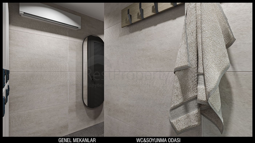 تخطيط شقق 3 + 1 ، 4 + 1 في منطقة أولوش - أنطاليا