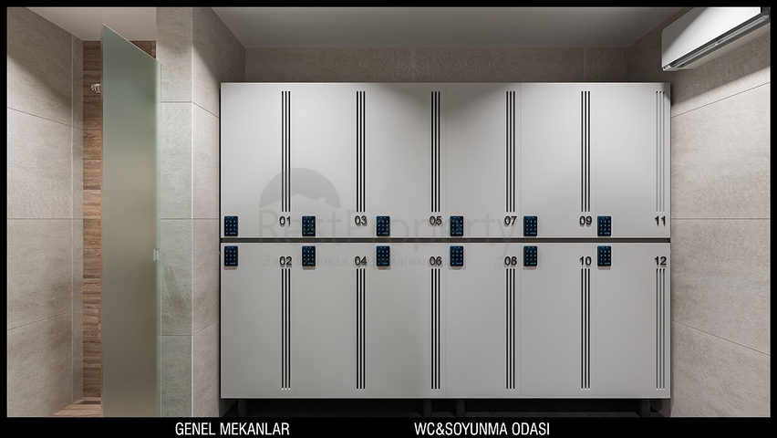 تخطيط شقق 3 + 1 ، 4 + 1 في منطقة أولوش - أنطاليا