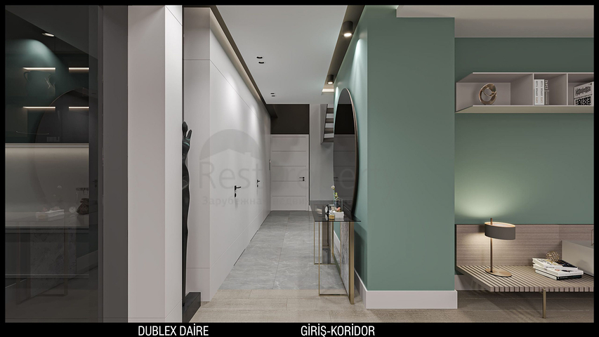 تخطيط شقق 3 + 1 ، 4 + 1 في منطقة أولوش - أنطاليا