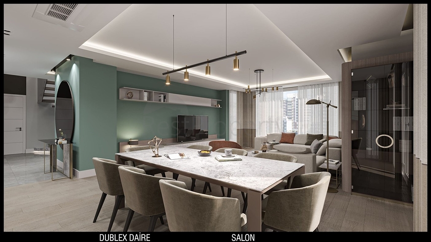 تخطيط شقق 3 + 1 ، 4 + 1 في منطقة أولوش - أنطاليا