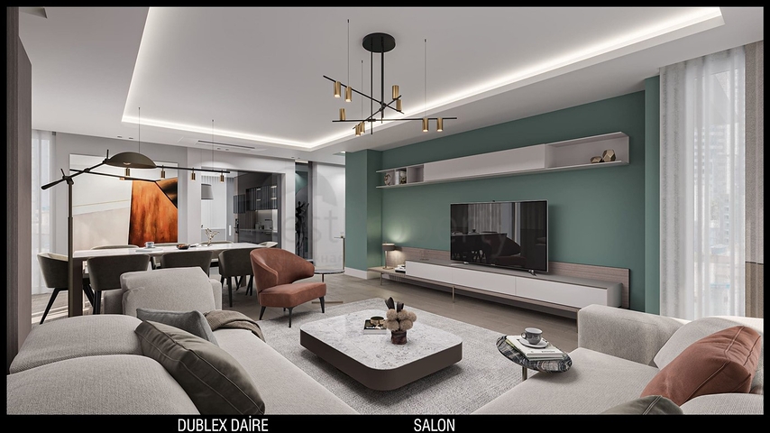 تخطيط شقق 3 + 1 ، 4 + 1 في منطقة أولوش - أنطاليا