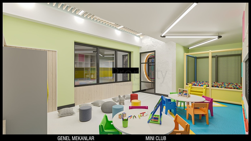 تخطيط شقق 3 + 1 ، 4 + 1 في منطقة أولوش - أنطاليا