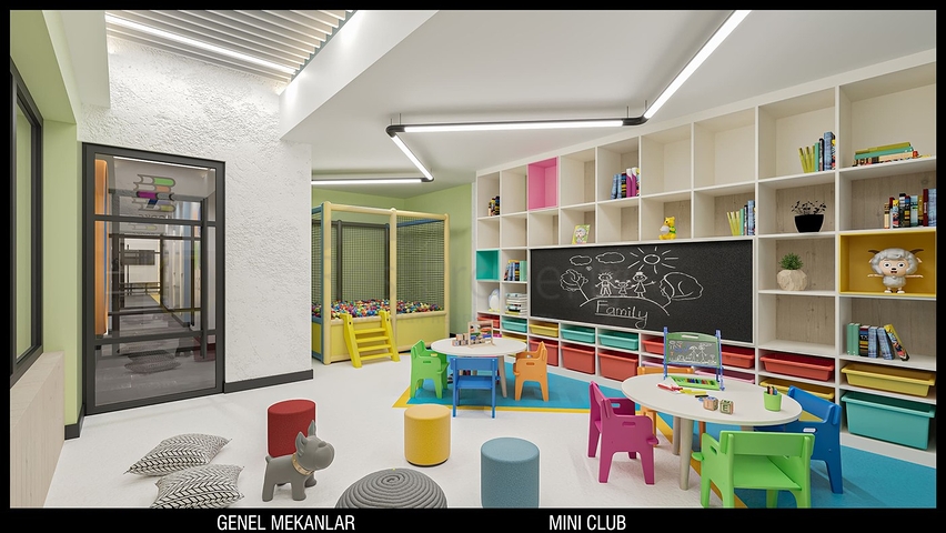 تخطيط شقق 3 + 1 ، 4 + 1 في منطقة أولوش - أنطاليا