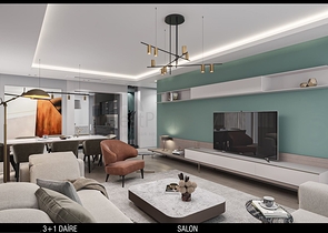 تخطيط شقق 3 + 1 ، 4 + 1 في منطقة أولوش - أنطاليا