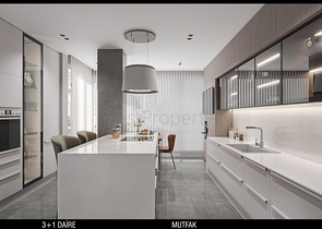 تخطيط شقق 3 + 1 ، 4 + 1 في منطقة أولوش - أنطاليا