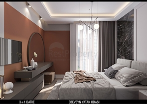 تخطيط شقق 3 + 1 ، 4 + 1 في منطقة أولوش - أنطاليا