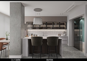 تخطيط شقق 3 + 1 ، 4 + 1 في منطقة أولوش - أنطاليا