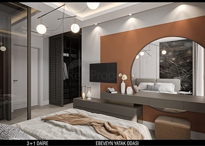 تخطيط شقق 3 + 1 ، 4 + 1 في منطقة أولوش - أنطاليا