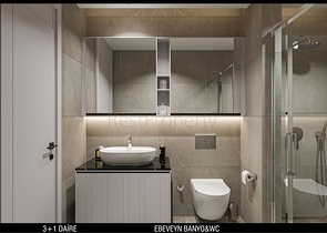 تخطيط شقق 3 + 1 ، 4 + 1 في منطقة أولوش - أنطاليا