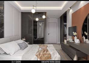 تخطيط شقق 3 + 1 ، 4 + 1 في منطقة أولوش - أنطاليا