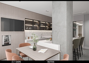 تخطيط شقق 3 + 1 ، 4 + 1 في منطقة أولوش - أنطاليا