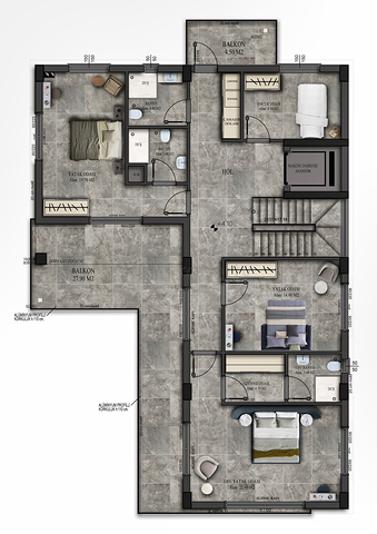 فيلا 9 + 1 في منطقة دوشيميتي - انطاليا