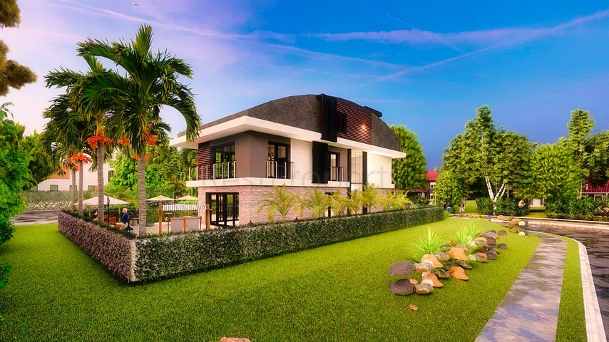 فيلا 9 + 1 في منطقة دوشيميتي - انطاليا