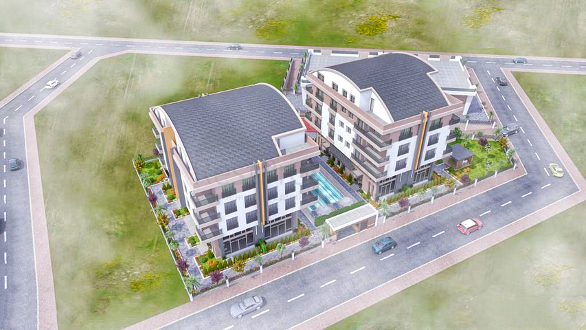 شقق 3 + 1 في منطقة كيبيز - انطاليا