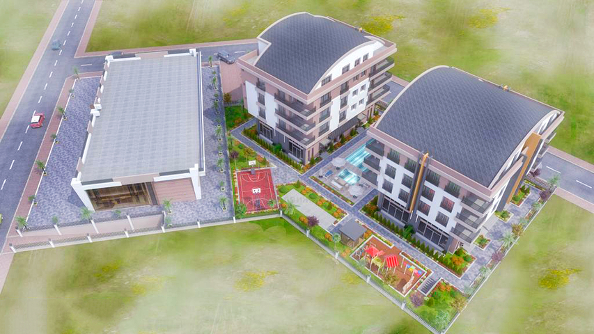 شقق 3 + 1 في منطقة كيبيز - انطاليا